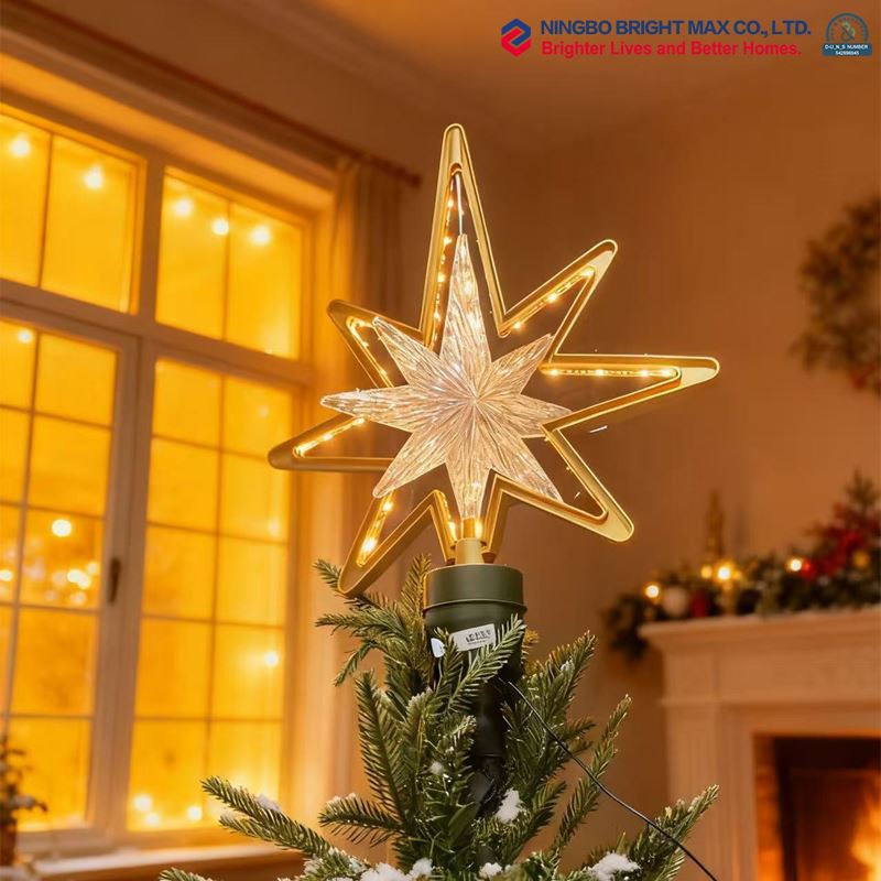 Въртяща се коледна елха звезда